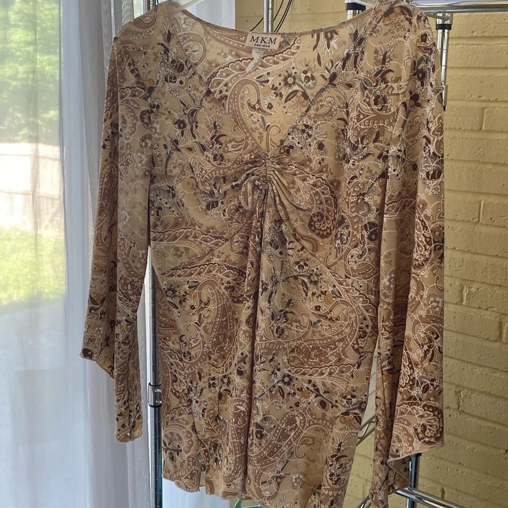MKM designs foral blouse